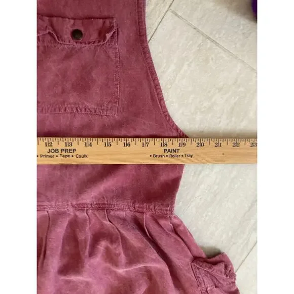 Vintage Express Midi Dress 1 Medium Tank Pockets Jersey Round Neck Stone Red 80s - Picture 10 of 13